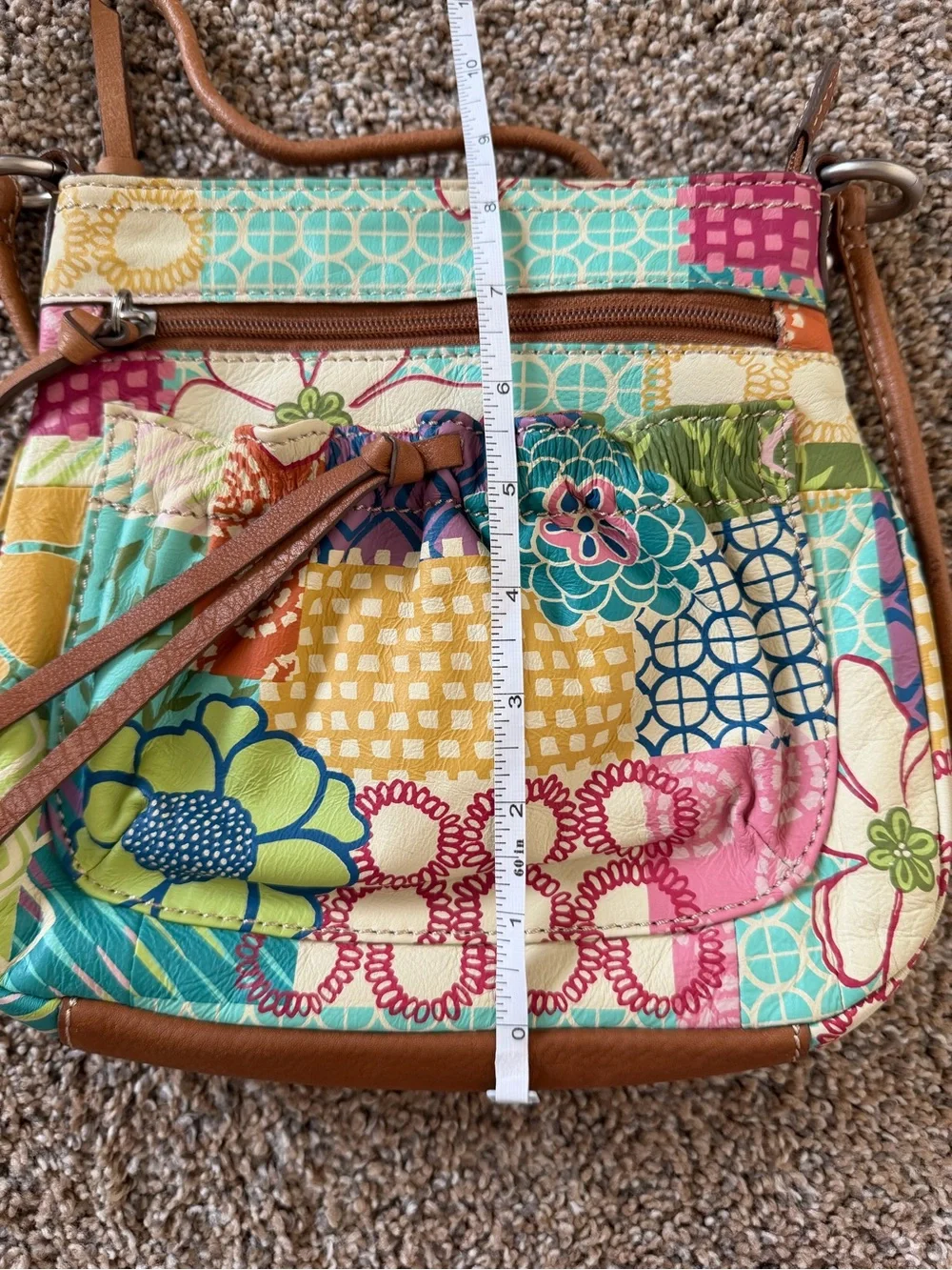 FOSSIL Patchwork Floral Printed Vintage Crossbody